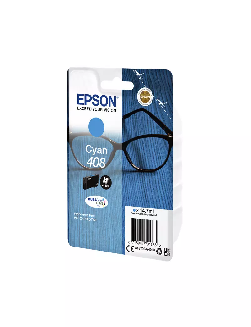 Cartuccia Originale Epson T09J240 408 (Ciano 14.7 ml) Cartuccia Originale Epson T09J240 408 (Ciano 14.7 ml)