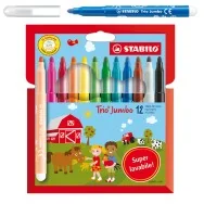 Pennarelli Trio Jumbo Stabilo - 3 mm - 380/12 (Assortiti Conf. 12)