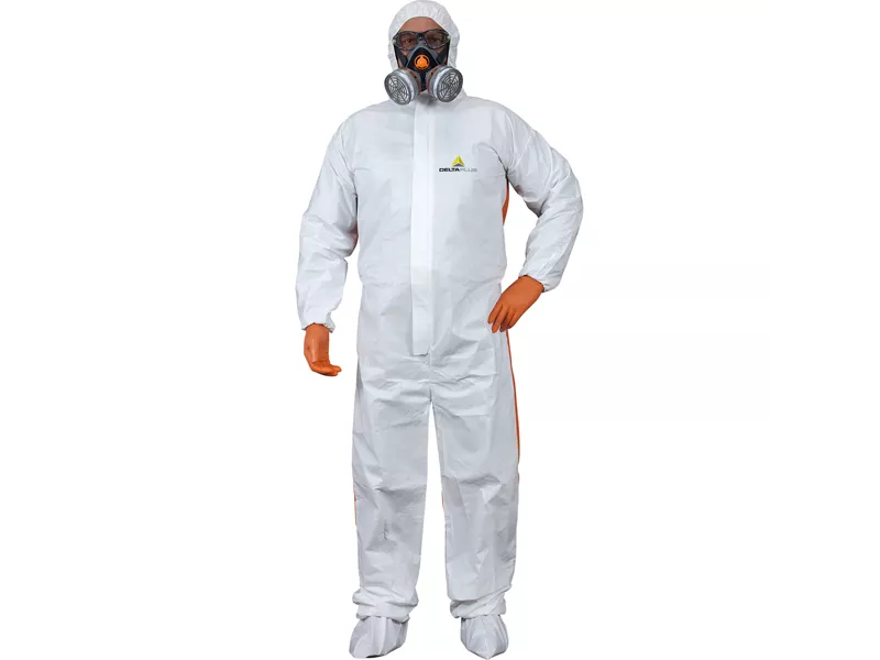 Tuta di Protezione da Rischio Chimico DT125 Delta Plus - Monouso - Taglia XL - DT125XG (Bianco) Tuta di Protezione da Rischio Chimico DT125 Delta Plus - Monouso - Taglia XL - DT125XG (Bianco)