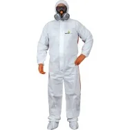 Tuta di Protezione da Rischio Chimico DT125 Delta Plus - Monouso - Taglia L - DT125GT (Bianco e Arancione)