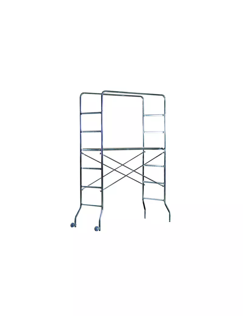Trabattello in Acciaio Zincato Trio Marchetti - 130x60 cm - 20072 (Alluminio) Trabattello in Acciaio Zincato Trio Marchetti - 130x60 cm - 20072 (Alluminio)