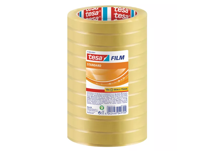Nastro Adesivo Tesafilm Tesa - 15 mm x 66 m - 57207-00001-01 (Trasparente Conf. 10) Nastro Adesivo Tesafilm Tesa - 15 mm x 66 m - 57207-00001-01 (Trasparente Conf. 10)