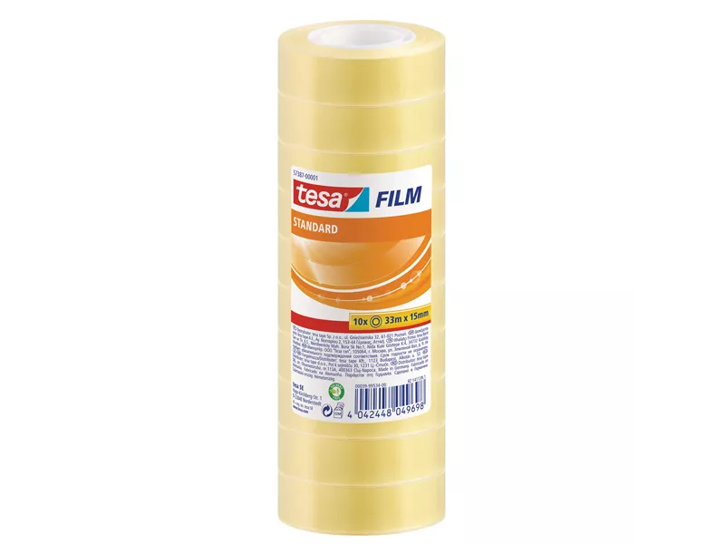 Nastro Adesivo Tesafilm Tesa - 15 mm x 33 m - 57387-00001-01 (Trasparente Conf. 10) Nastro Adesivo Tesafilm Tesa - 15 mm x 33 m - 57387-00001-01 (Trasparente Conf. 10)