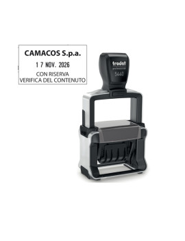 Timbro Datario Autoinchiostrante Printy 4.0 5460 Trodat - 56x33 mm - 120362 (Personalizzabile)