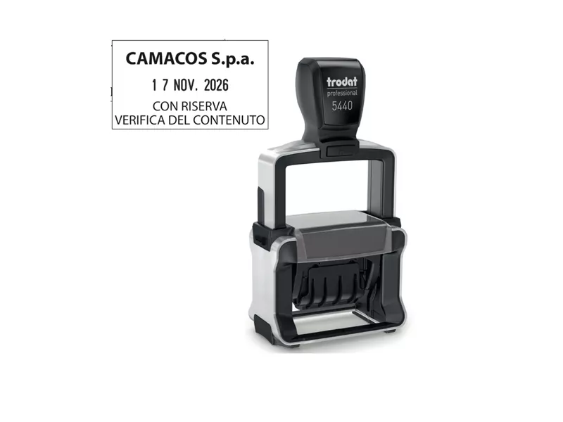 Timbro Datario Autoinchiostrante Printy 4.0 5460 Trodat - 56x33 mm - 120362 (Personalizzabile) Timbro Datario Autoinchiostrante Printy 4.0 5460 Trodat - 56x33 mm - 120362 (Personalizzabile)