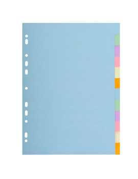 Divisori in Cartoncino Forever Exacompta - A4 - 12 Tasti - 1612E (Assortiti)
