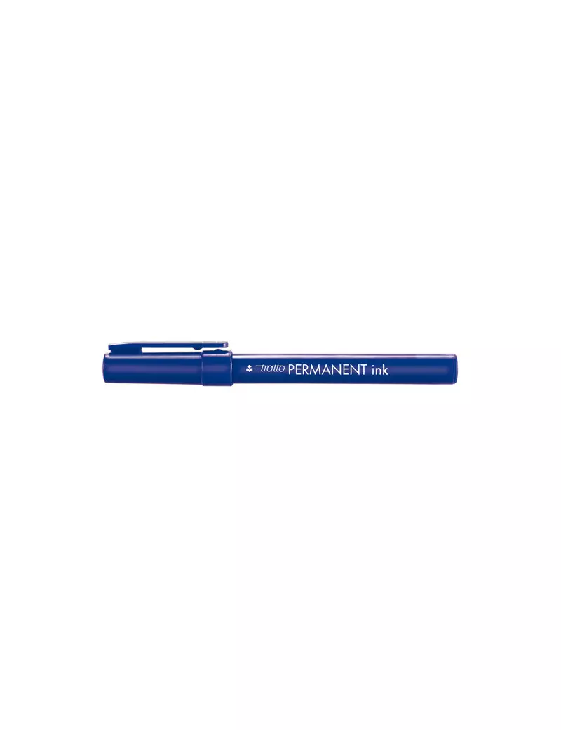Marcatore Permanente Tratto Permanent Ink Fila - Punta Tonda - 2 mm - 732501 (Blu Conf. 12)