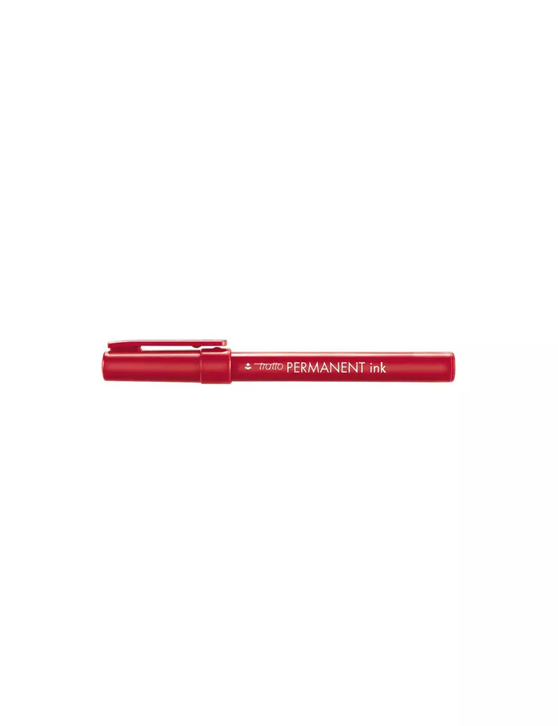 Marcatore Permanente Tratto Permanent Ink Fila - Punta Tonda - 2 mm - 732502 (Rosso Conf. 12)