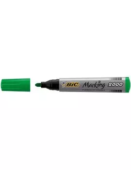 Marcatore Permanente 2000 Bic - Punta Tonda - 2,5 mm - 820912 (Verde Conf. 12)