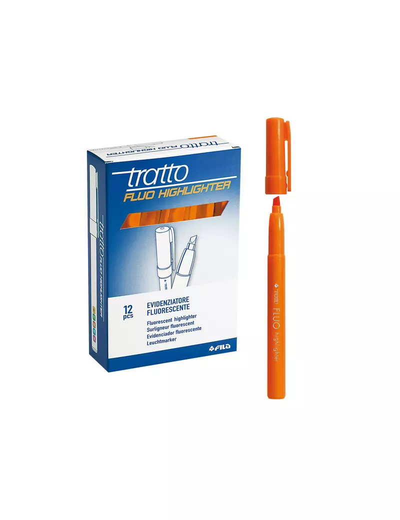 Evidenziatore Tratto Fluo Highlighter Fila - 1-5 mm - 733003 (Arancione Conf. 12) Evidenziatore Tratto Fluo Highlighter Fila - 1-5 mm - 733003 (Arancione Conf. 12)