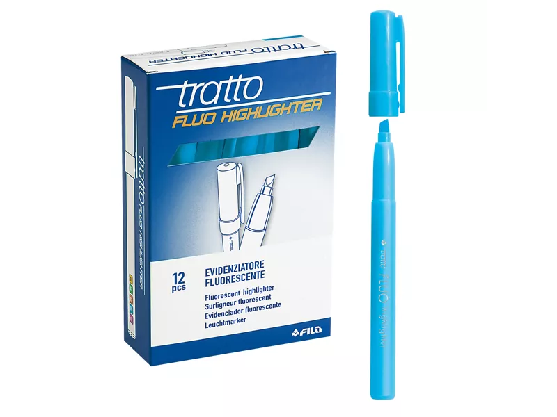 Evidenziatore Tratto Fluo Highlighter Fila - 1-5 mm - 733005 (Azzurro Conf. 12)