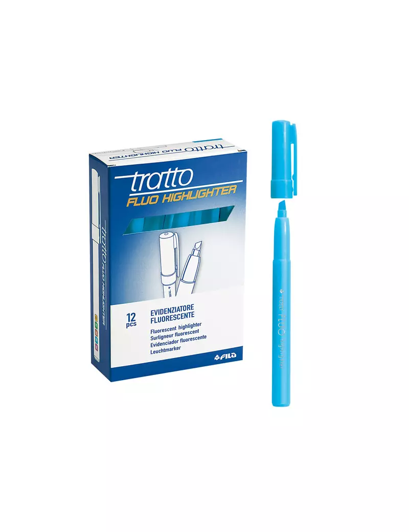 Evidenziatore Tratto Fluo Highlighter Fila - 1-5 mm - 733005 (Azzurro Conf. 12) Evidenziatore Tratto Fluo Highlighter Fila - 1-5 mm - 733005 (Azzurro Conf. 12)