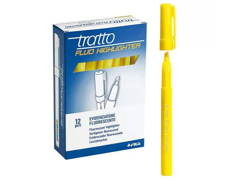 Evidenziatore Tratto Fluo Highlighter Fila - 1-5 mm - 733001 (Giallo Conf. 12) Evidenziatore Tratto Fluo Highlighter Fila - 1-5 mm - 733001 (Giallo Conf. 12)