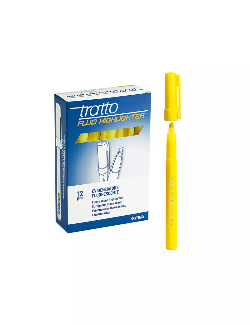 Evidenziatore Tratto Fluo Highlighter Fila - 1-5 mm - 733001 (Giallo Conf. 12) Evidenziatore Tratto Fluo Highlighter Fila - 1-5 mm - 733001 (Giallo Conf. 12)