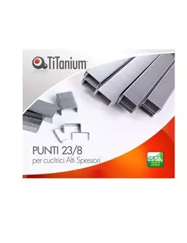 Punti Metallici per Cucitrice Titanium - 23/8 - 23/8TI (Conf. 10000)