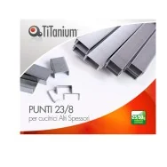 Punti Metallici per Cucitrice Titanium - 23/8 - 23/8TI (Conf. 10000)