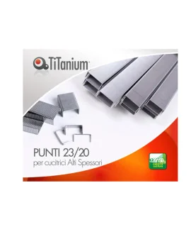Punti Metallici per Cucitrice Titanium - 23/20 - 23/20TI (Conf. 10000)