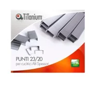 Punti Metallici per Cucitrice Titanium - 23/20 - 23/20TI (Conf. 10000)