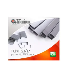 Punti Metallici per Cucitrice Titanium - 23/17 - 23/17TI (Conf. 10000)