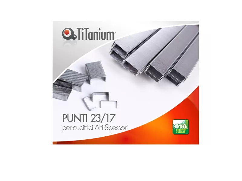 Punti Metallici per Cucitrice Titanium - 23/17 - 23/17TI (Conf. 10000)