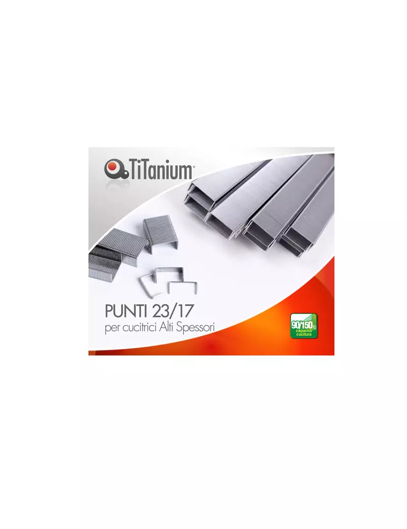 Punti Metallici per Cucitrice Titanium - 23/17 - 23/17TI (Conf. 10000)