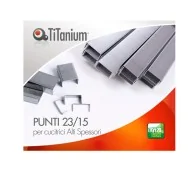 Punti Metallici per Cucitrice ad Alti Spessori Titanium - 23/15 - 23/15TI (Conf. 10000)