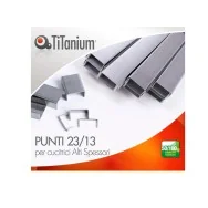 Punti Metallici per Cucitrice ad Alti Spessori Titanium - 23/13 - 23/13TI (Conf. 10000)