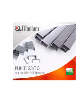 Punti Metallici per Cucitrice ad Alti Spessori Titanium - 23/10 - 23/10TI (Conf. 20000)
