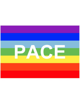 Bandiera Pace con Scritta - 150x90 cm