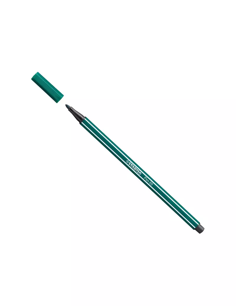 Pennarello Pen 68 Stabilo - 1 mm - 68/53 (Verde Turchese Conf. 10)