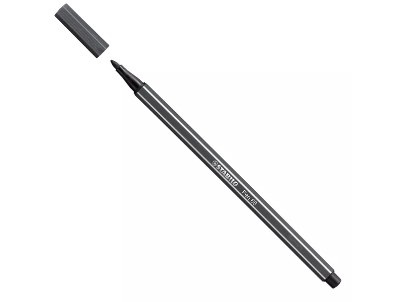 Pennarello Pen 68 Stabilo - 1 mm - 68/97 (Grigio Freddo Scuro Conf. 10)