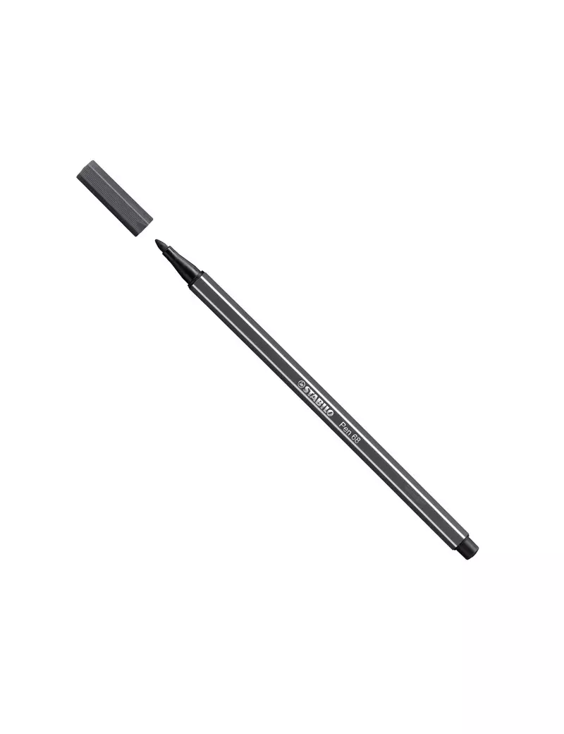 Pennarello Pen 68 Stabilo - 1 mm - 68/97 (Grigio Freddo Scuro Conf. 10) Pennarello Pen 68 Stabilo - 1 mm - 68/97 (Grigio Freddo Scuro Conf. 10)