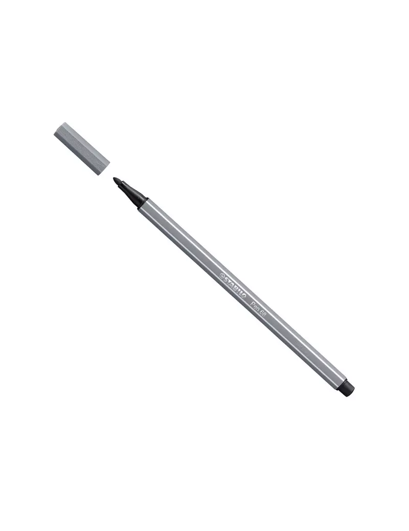 Pennarello Pen 68 Stabilo - 1 mm - 68/96 (Grigio Scuro Conf. 10) Pennarello Pen 68 Stabilo - 1 mm - 68/96 (Grigio Scuro Conf. 10)