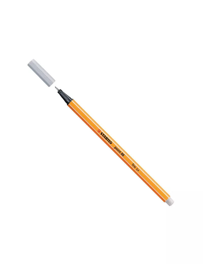 Fineliner Point 88 Stabilo - 0,4 mm - 88/94 (Grigio Chiaro Conf. 10) Fineliner Point 88 Stabilo - 0,4 mm - 88/94 (Grigio Chiaro Conf. 10)