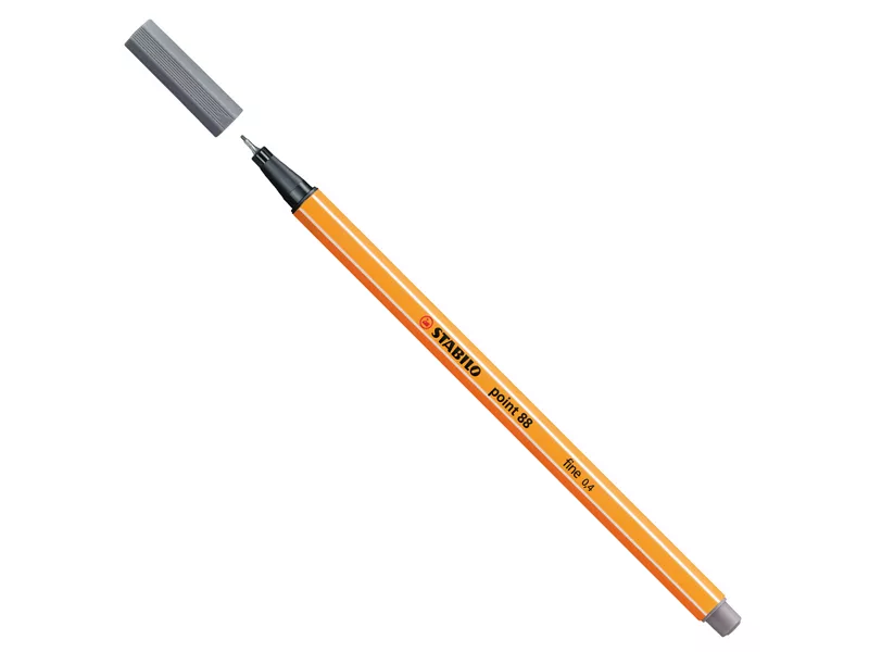 Fineliner Point 88 Stabilo - 0,4 mm - 88/96 (Grigio Scuro Conf. 10)