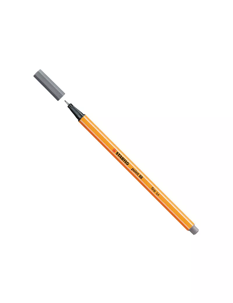 Fineliner Point 88 Stabilo - 0,4 mm - 88/96 (Grigio Scuro Conf. 10) Fineliner Point 88 Stabilo - 0,4 mm - 88/96 (Grigio Scuro Conf. 10)
