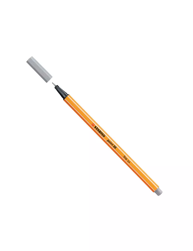 Fineliner Point 88 Stabilo - 0,4 mm - 88/95 (Grigio Medio Conf. 10) Fineliner Point 88 Stabilo - 0,4 mm - 88/95 (Grigio Medio Conf. 10)