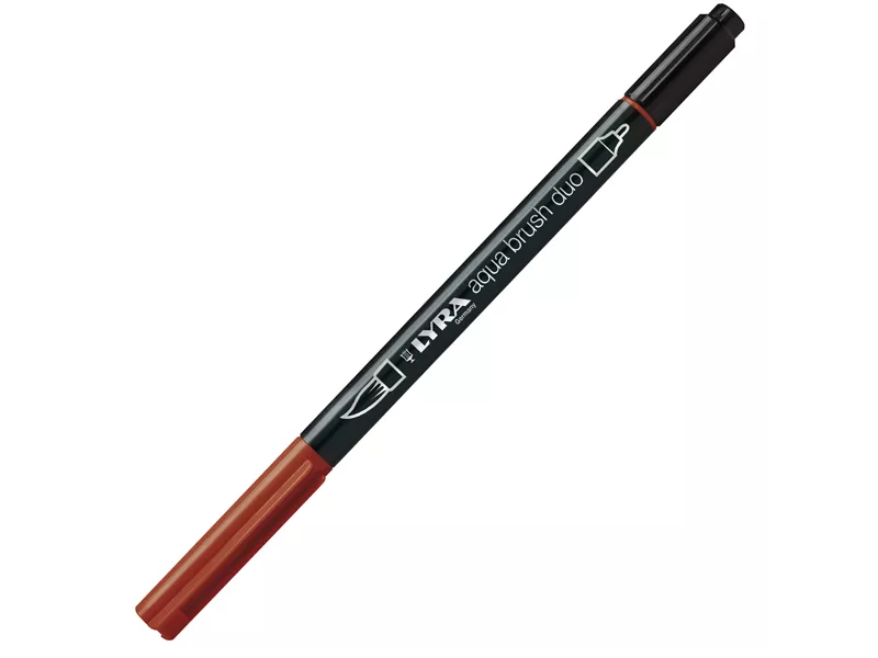 Pennarelli Aqua Brush Duo Lyra - L6520092 (Rosso Indiano Conf. 10)