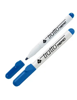 Marcatore a Secco per Lavagne Tratto Memo Fila - Punta Conica - 2,5 mm - 854001 (Blu Conf. 12)