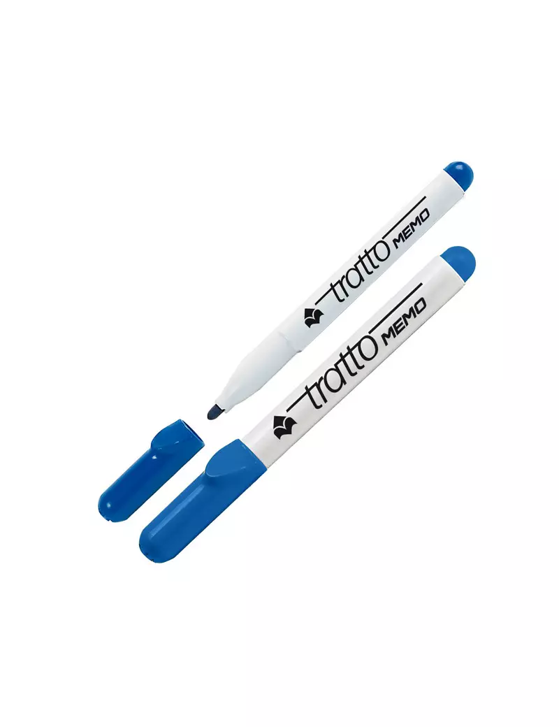 Marcatore a Secco per Lavagne Tratto Memo Fila - Punta Conica - 2,5 mm - 854001 (Blu Conf. 12)