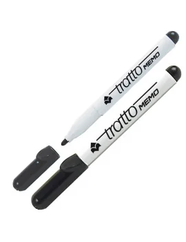 Marcatore a Secco per Lavagne Tratto Memo Fila - Punta Conica - 2,5 mm - 854003 (Nero Conf. 12)
