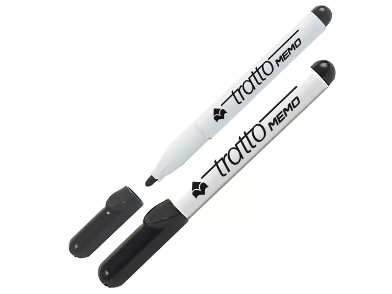 Marcatore a Secco per Lavagne Tratto Memo Fila - Punta Conica - 2,5 mm - 854003 (Nero Conf. 12)