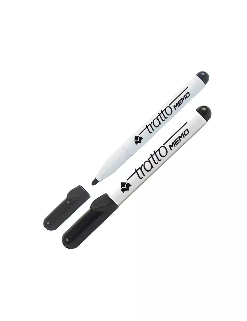 Marcatore a Secco per Lavagne Tratto Memo Fila - Punta Conica - 2,5 mm - 854003 (Nero Conf. 12) Marcatore a Secco per Lavagne Tratto Memo Fila - Punta Conica - 2,5 mm - 854003 (Nero Conf. 12)