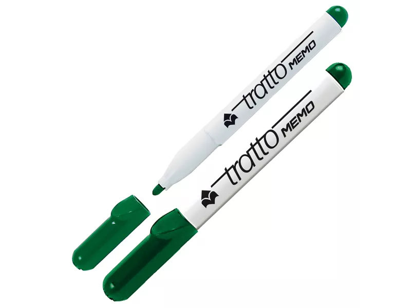 Marcatore a Secco per Lavagne Tratto Memo Fila - Punta Conica - 2,5 mm - 854004 (Verde Conf. 12)