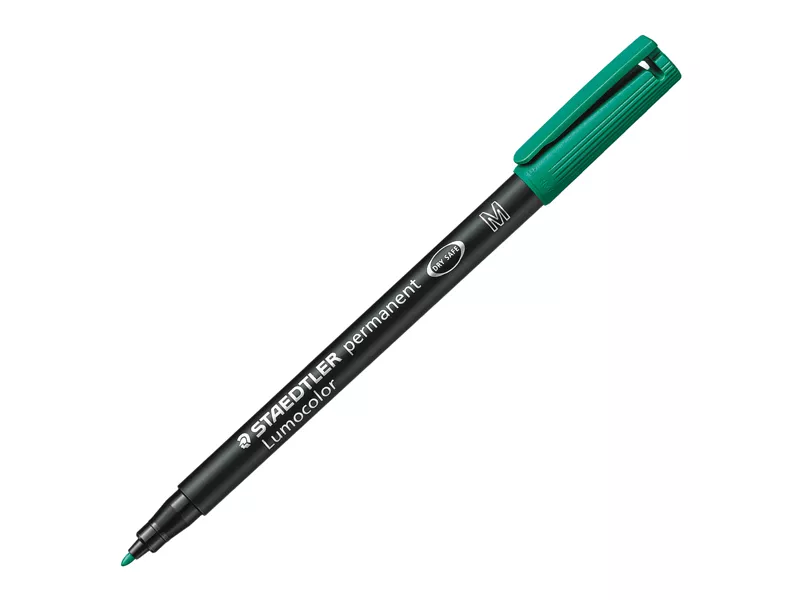 Penna con Punta Sintetica Lumocolor Permanent 317 M Staedtler - Punta Media - 1 mm - 317-5 (Verde Conf. 10) Penna con Punta Sintetica Lumocolor Permanent 317 M Staedtler - Punta Media - 1 mm - 317-5 (Verde Conf. 10)