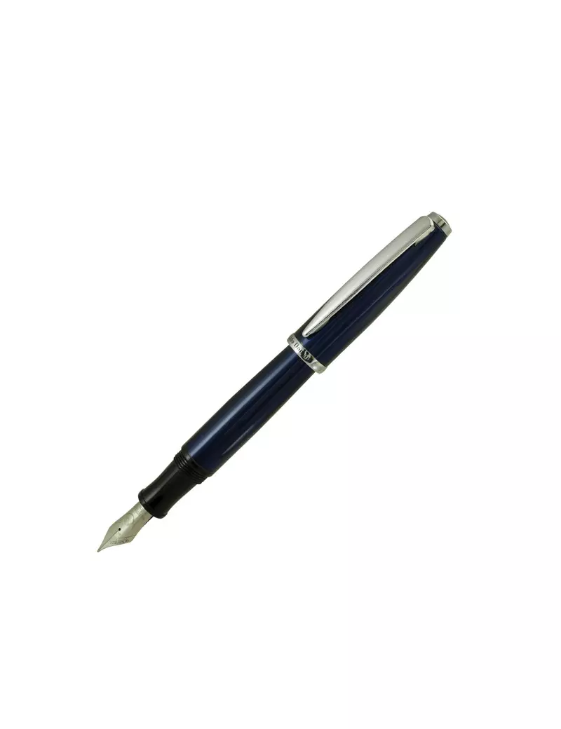 Penna Stilografica Aldo Domani Monteverde Punta Media Fusto Nero J059623  Blu 0080333596234