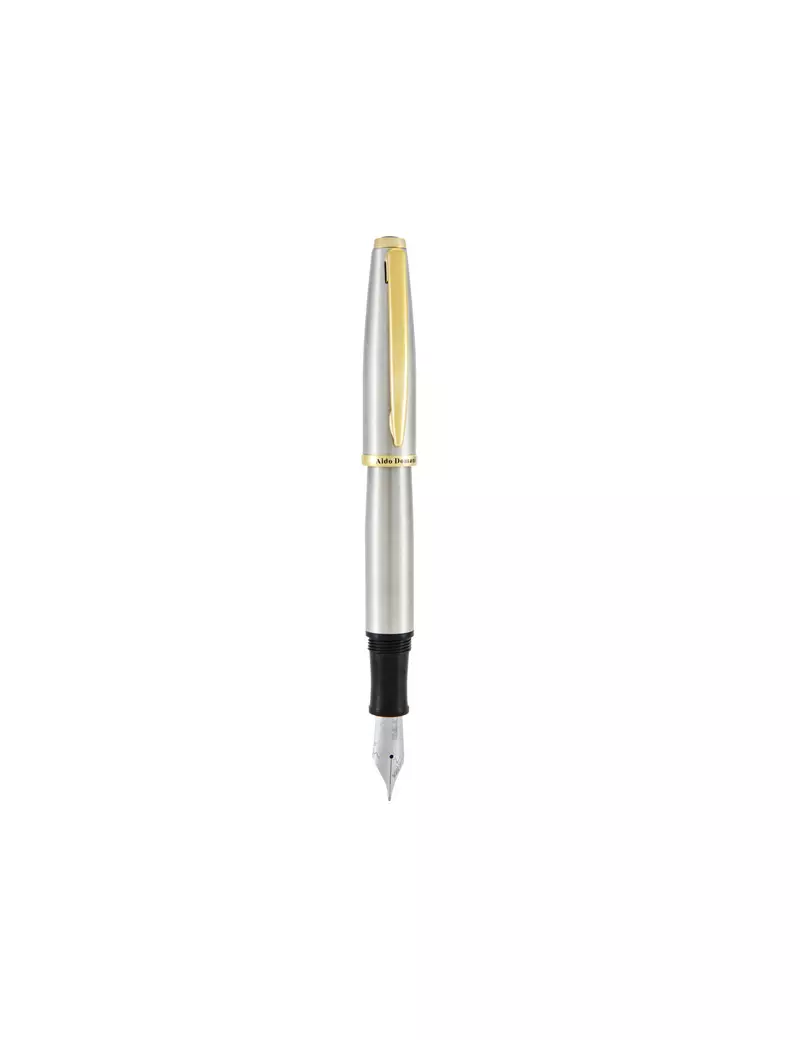 Penna Stilografica Aldo Domani Monteverde - Punta Media - Fusto Argento - J059673 (Blu) Penna Stilografica Aldo Domani Monteverde - Punta Media - Fusto Argento - J059673 (Blu)
