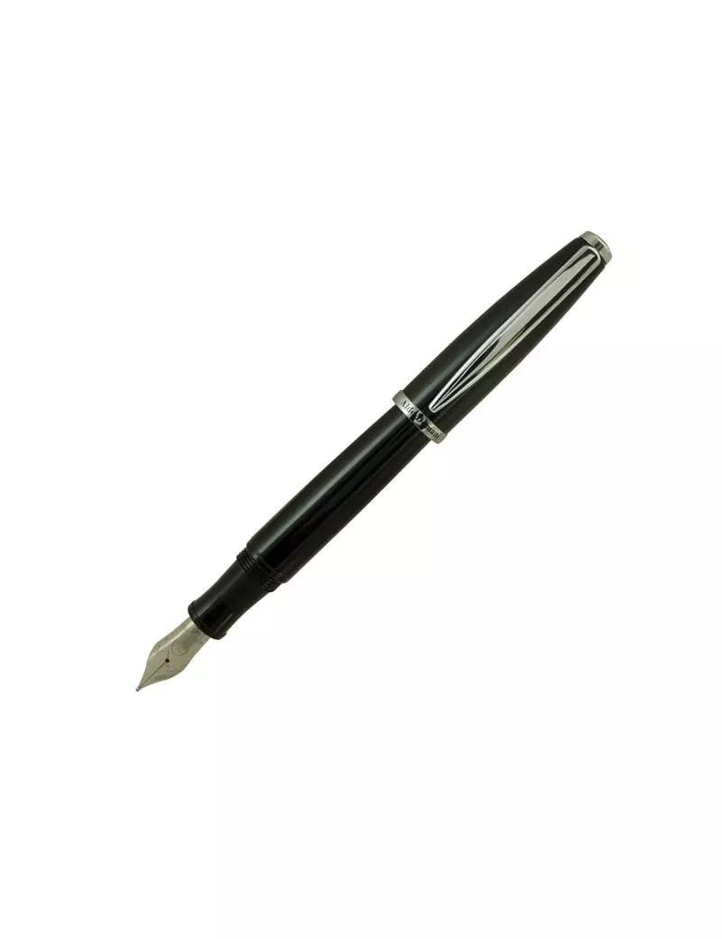 Penna Stilografica Aldo Domani Monteverde - Punta Media - Fusto Nero - J059613 (Nero)