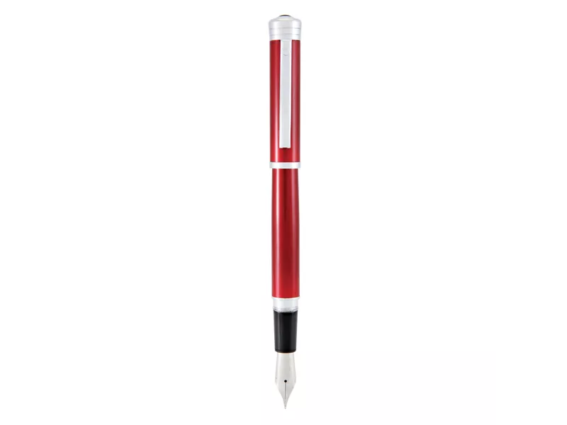 Penna Stilografica Strata Monteverde - Punta Media - Fusto Rosso - J029613 (Blu)