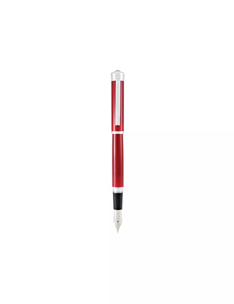 Penna Stilografica Strata Monteverde - Punta Media - Fusto Rosso - J029613 (Blu)